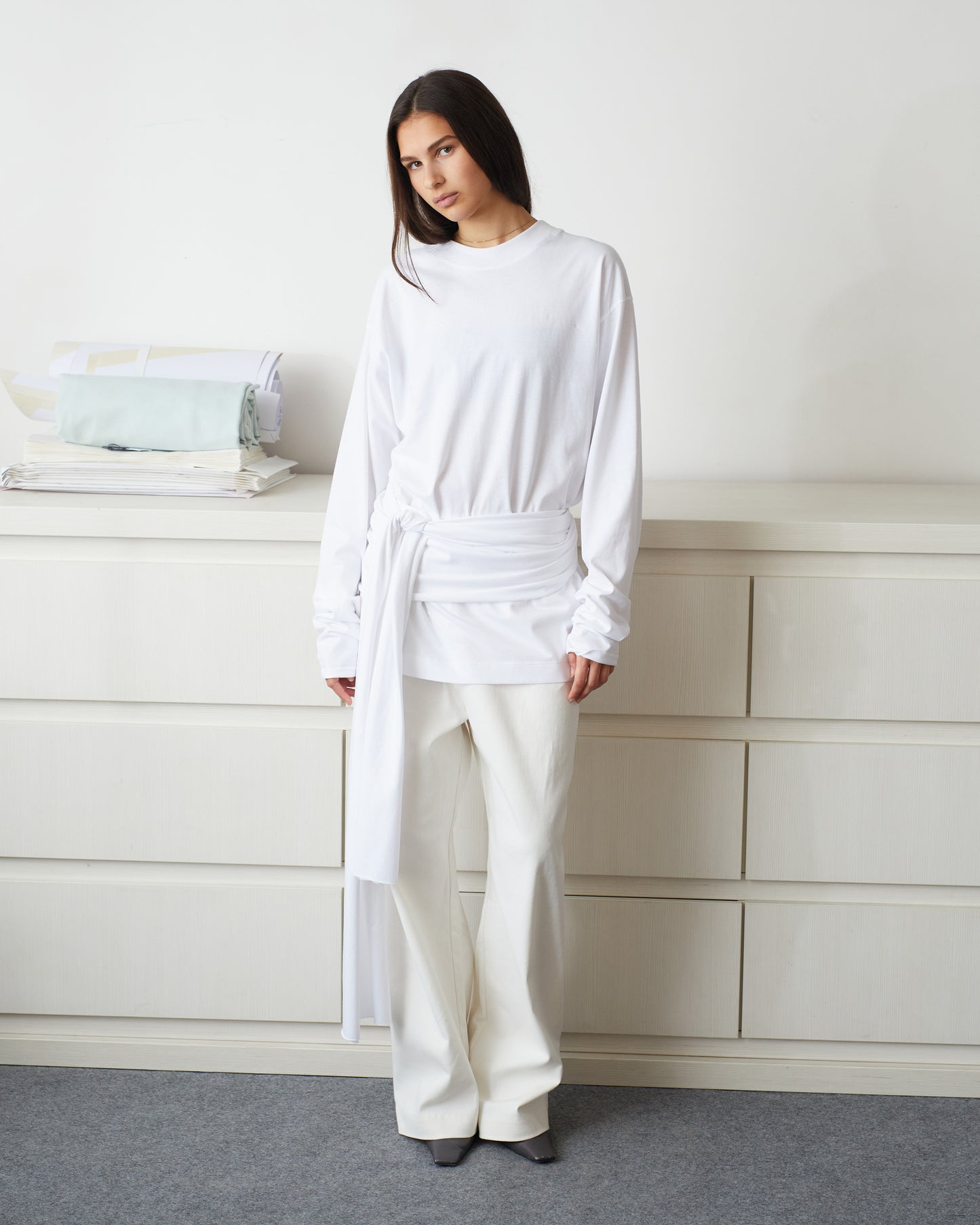L.S T SHIRT \ White