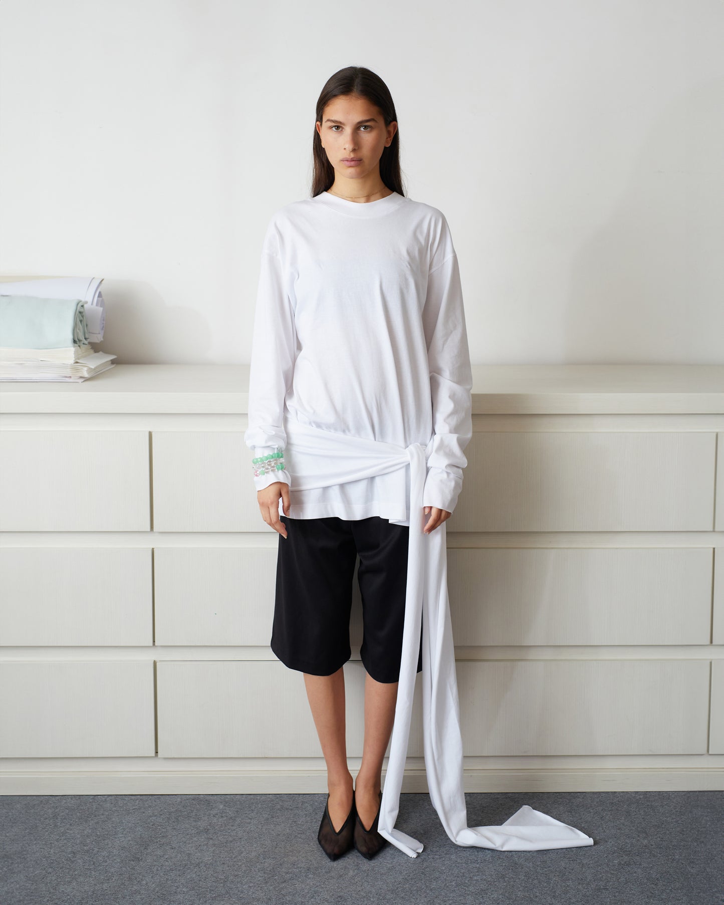 L.S T SHIRT \ White