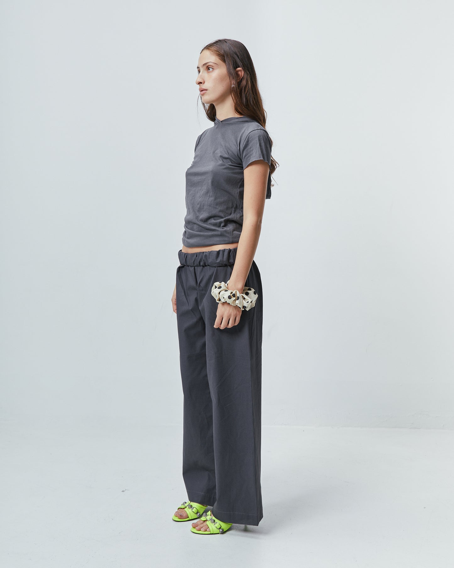 HOODIE TOP (short sleeves) \ Charcoal grey