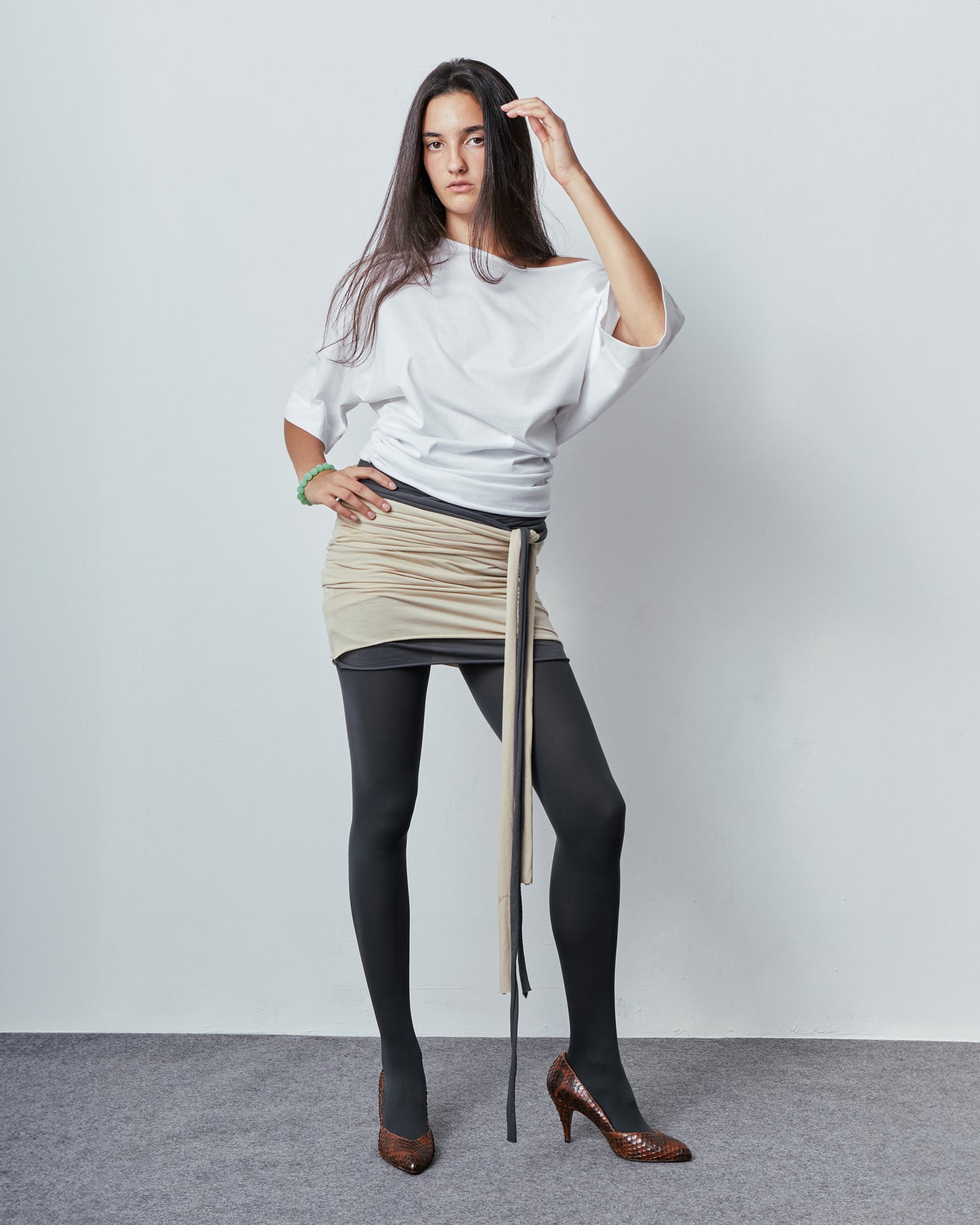TUBE TIES TOP \ Sand
