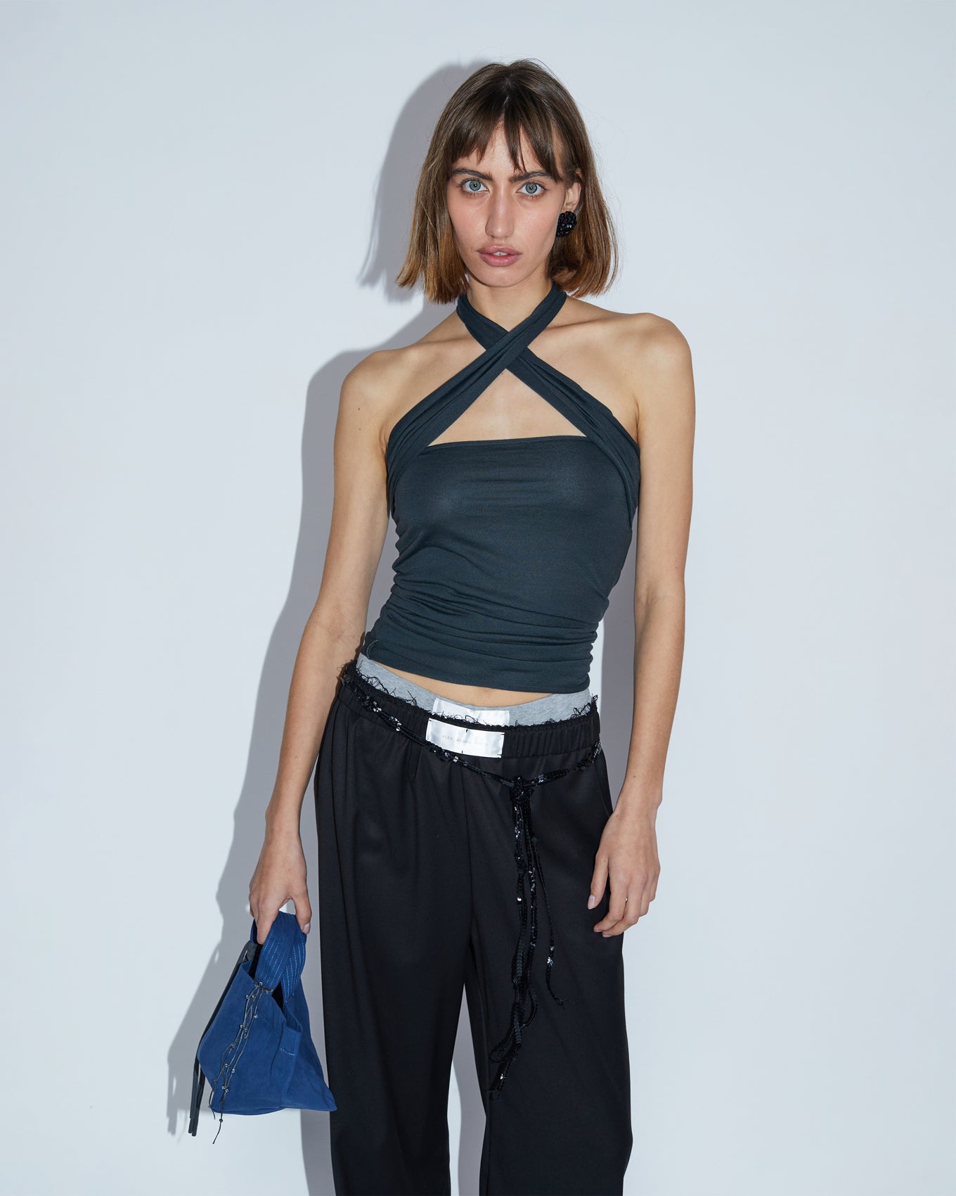 TUBE TIES TOP \ fade black