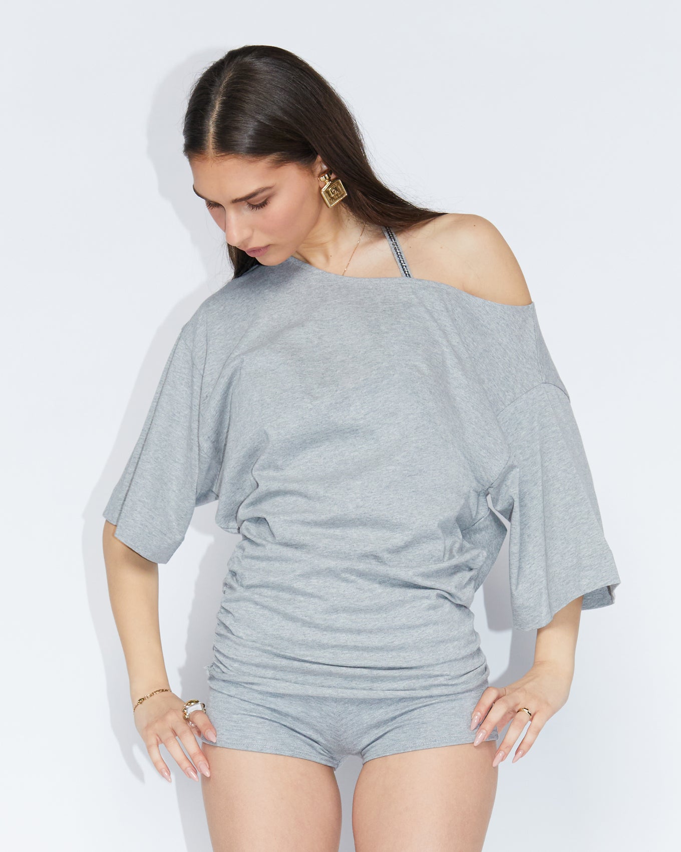 A - SYMMETRIC T \ Grey melange