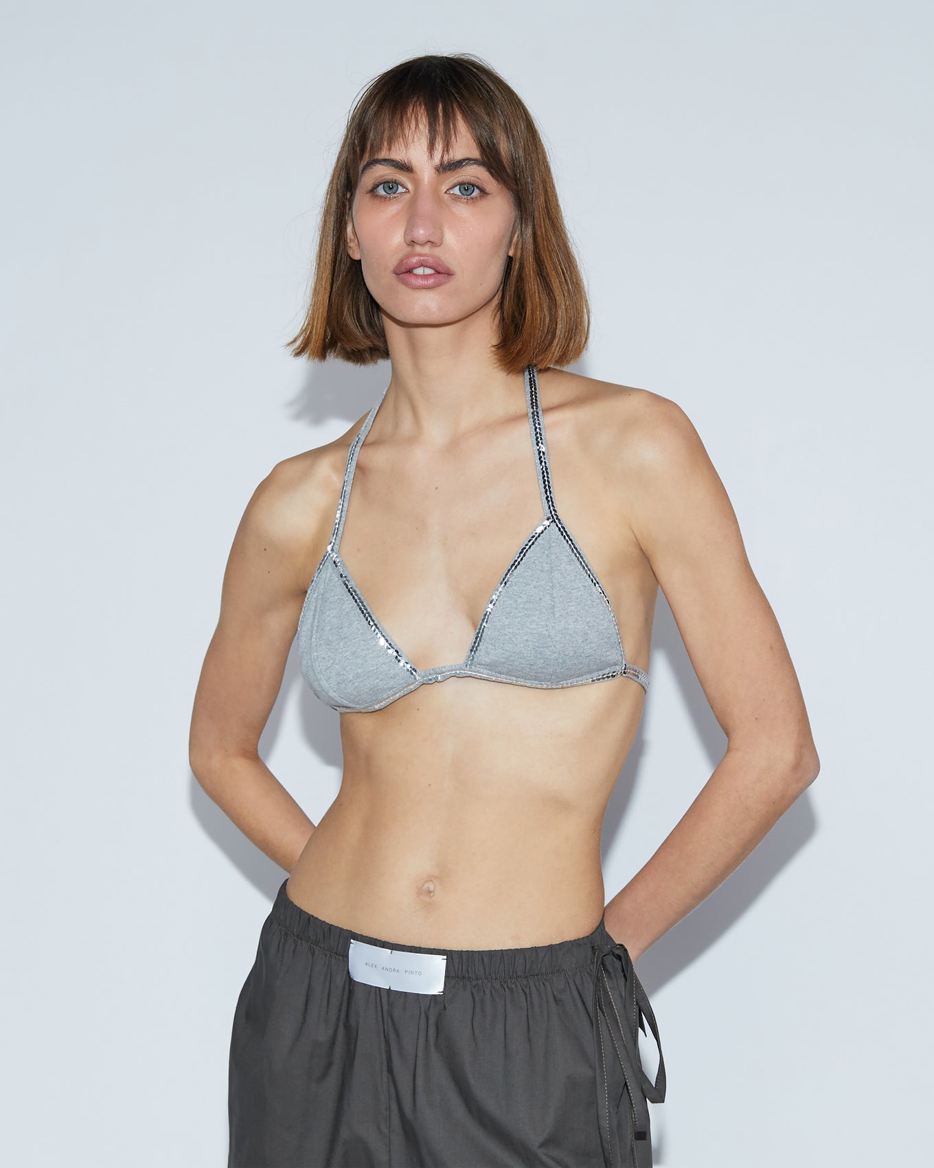 SEQUINS BRALETTE \ Grey melange