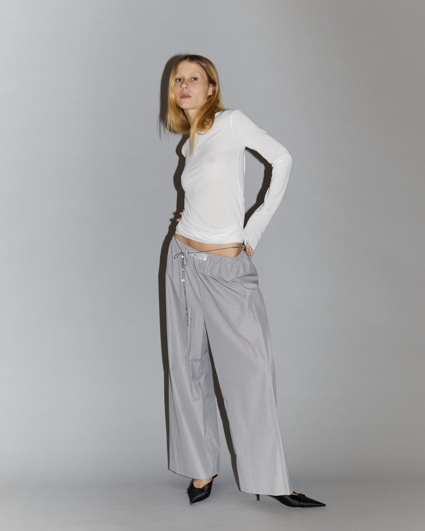 PJ PANTS \ Grey stripes