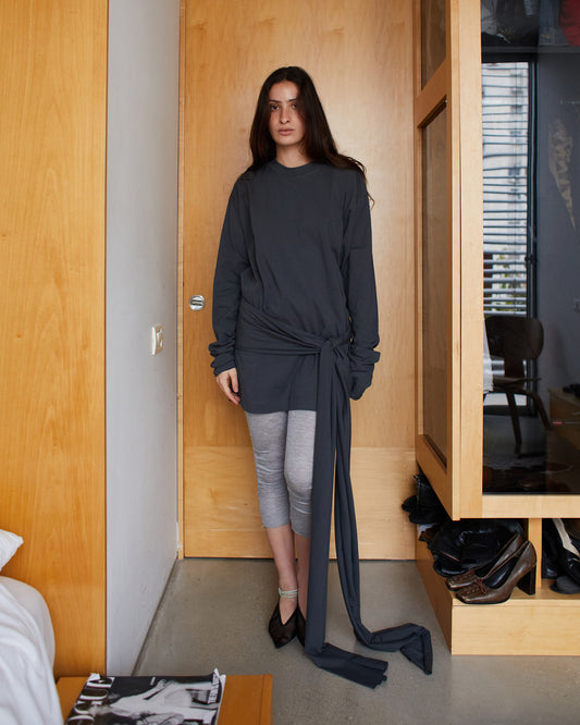 L.S T SHIRT \ Charcoal grey