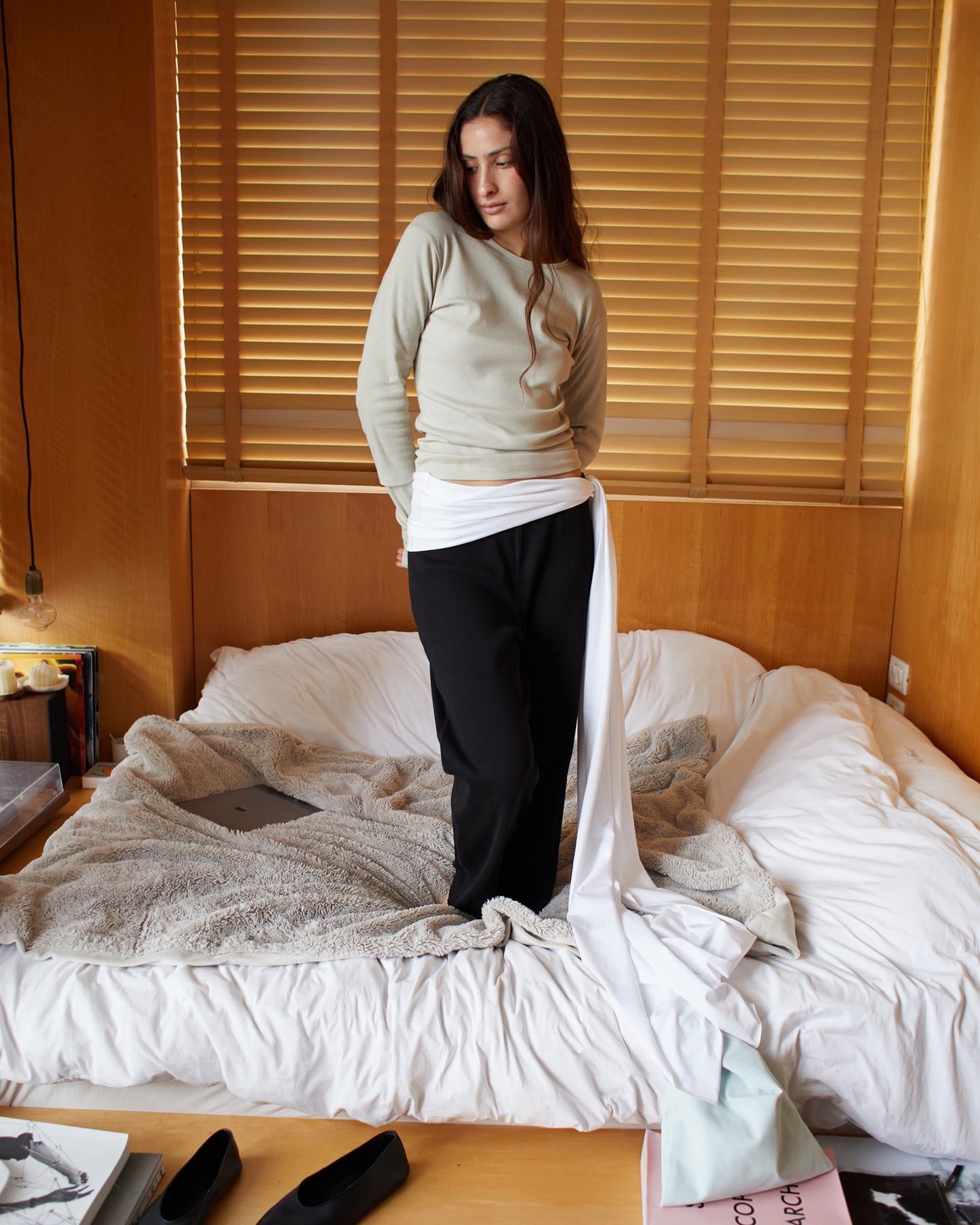 DOUBLE SLEEVES TOP \ Stone