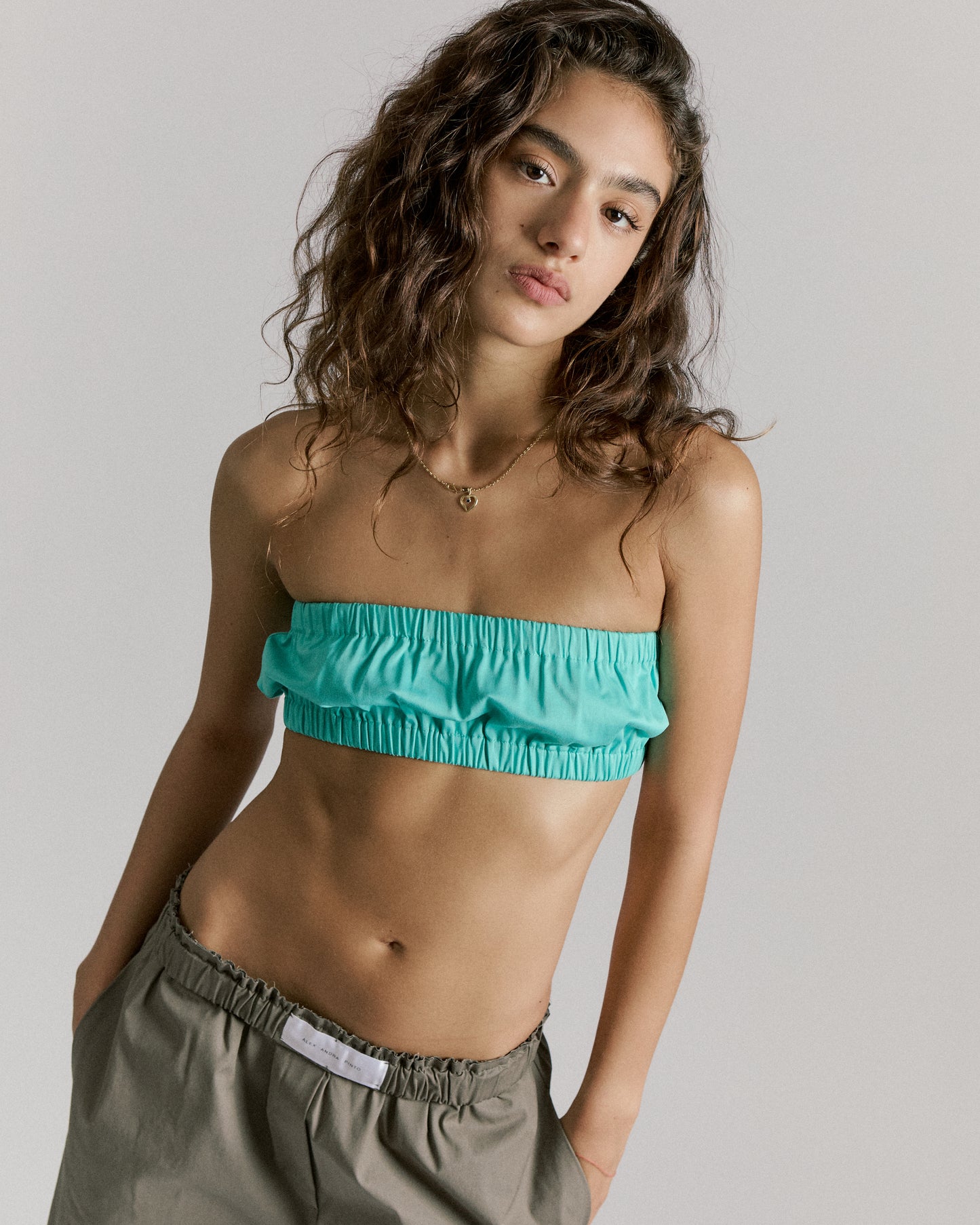 RUCHED TOP \ Turquoise