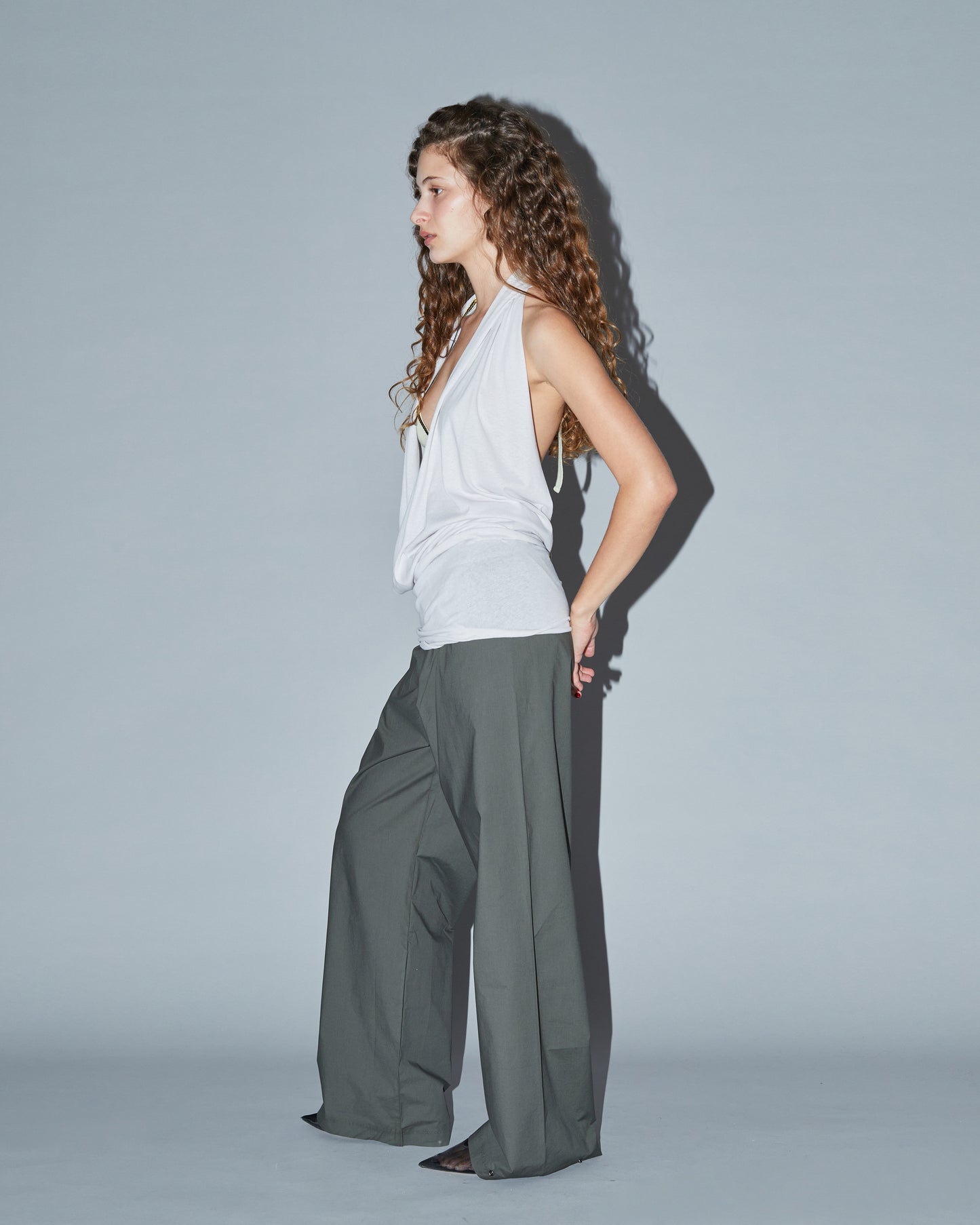 MULTI WRAP TOP \ Ice grey