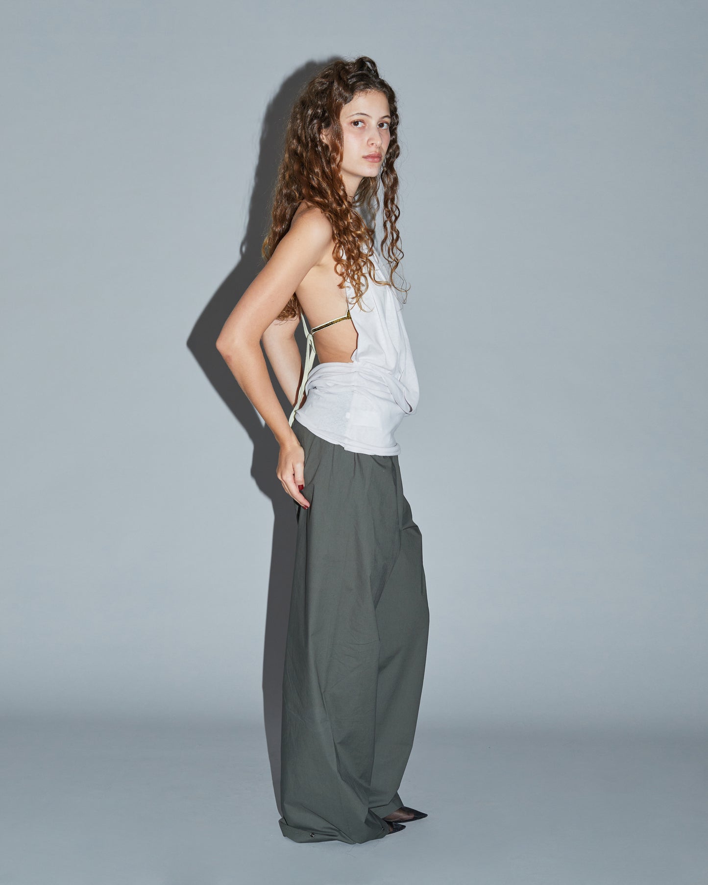 DRILL PANTS \ Dark sage